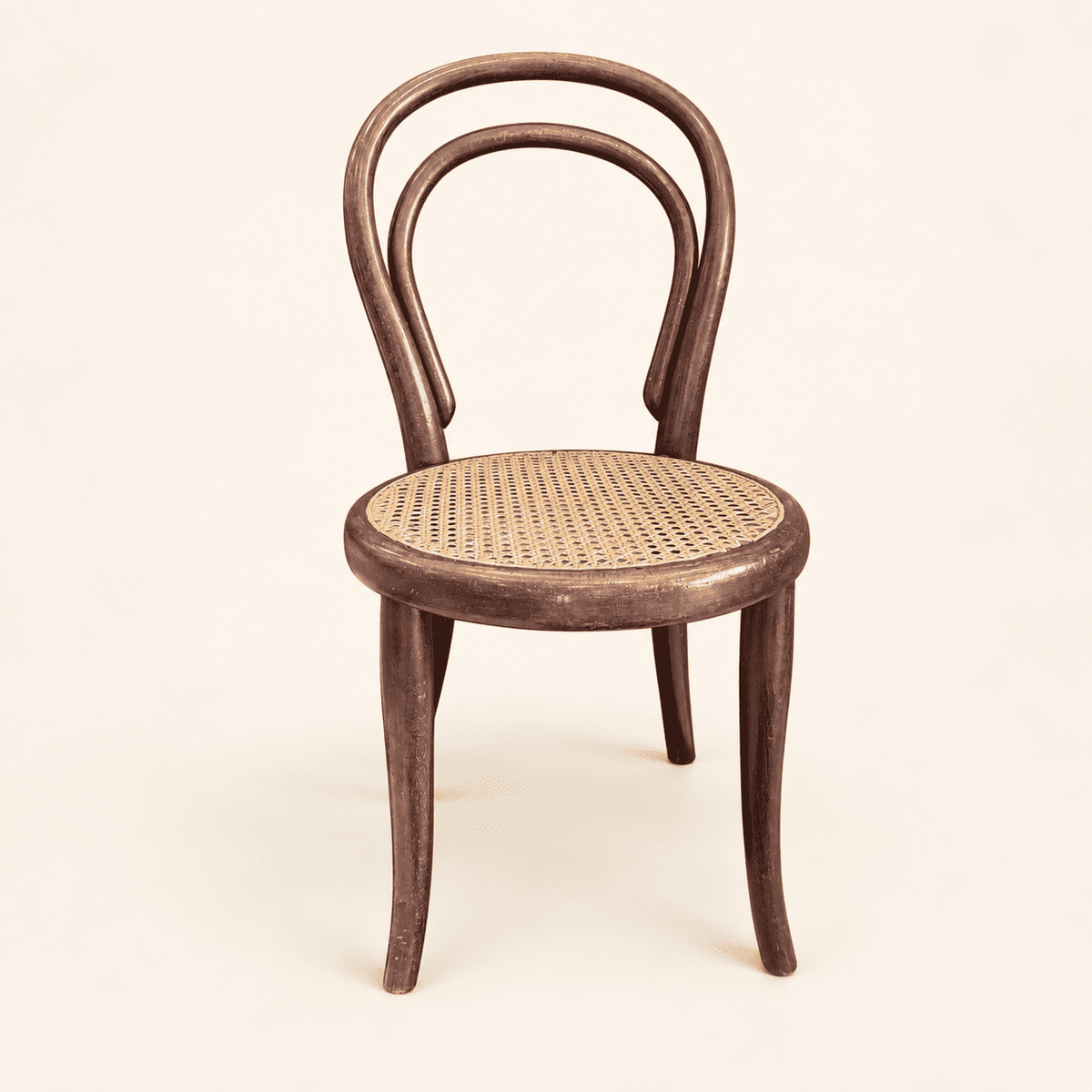 Bentwood child's chair, front view