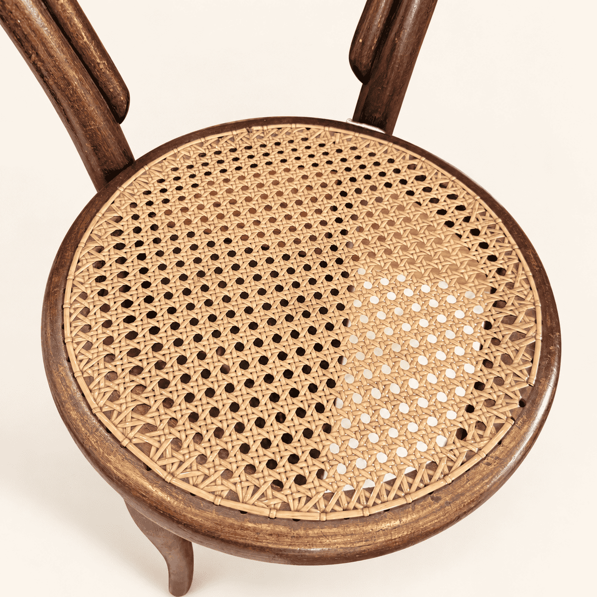 Curved steam-bent frame of antique child's chair