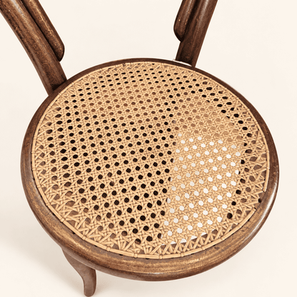 Curved steam-bent frame of antique child's chair