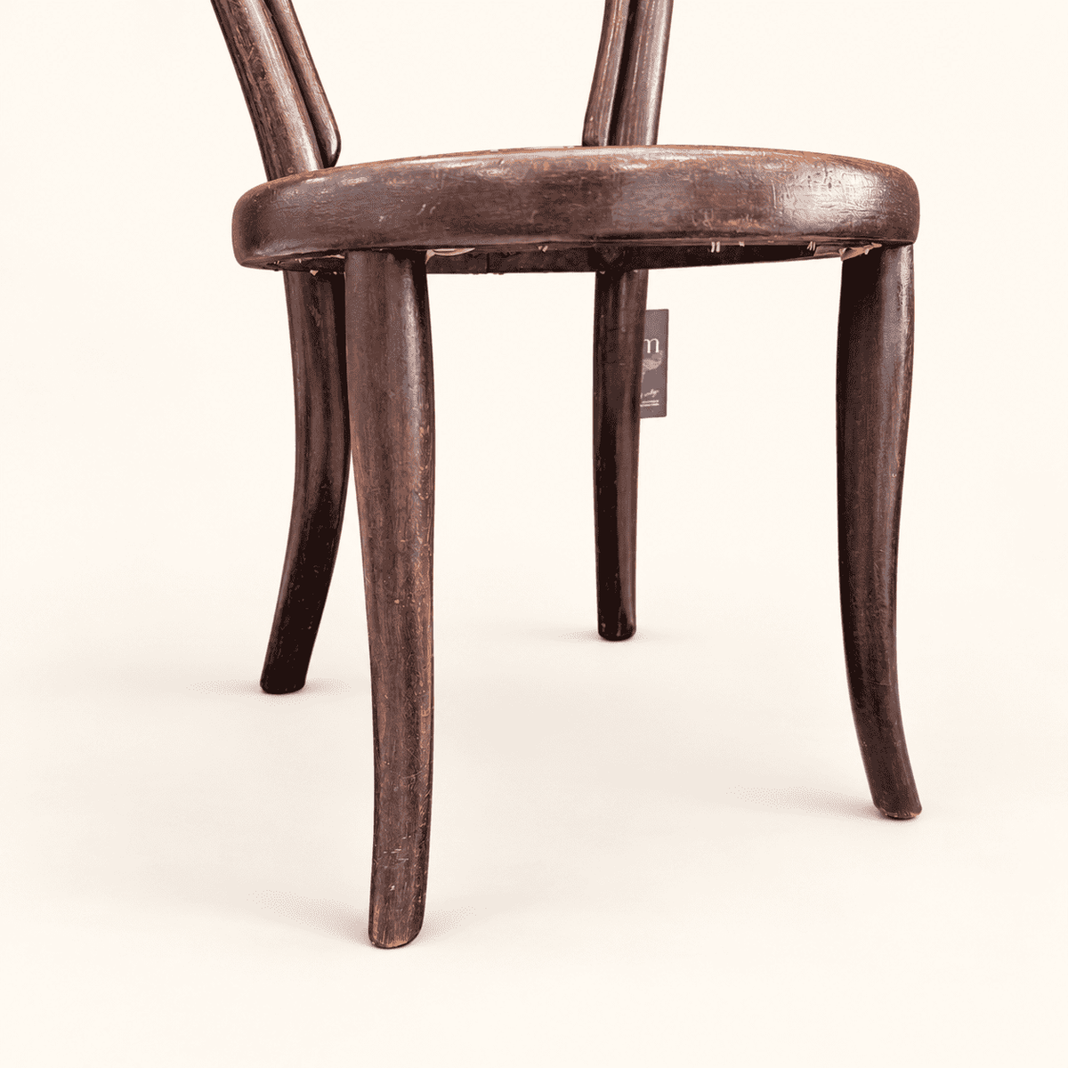 Antique bentwood child's chair, side profile