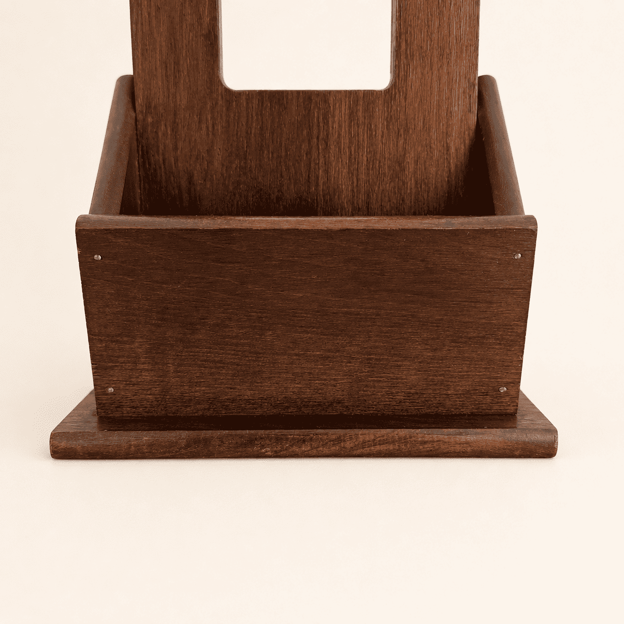 Front of the box shelf at the base of the wall mirror