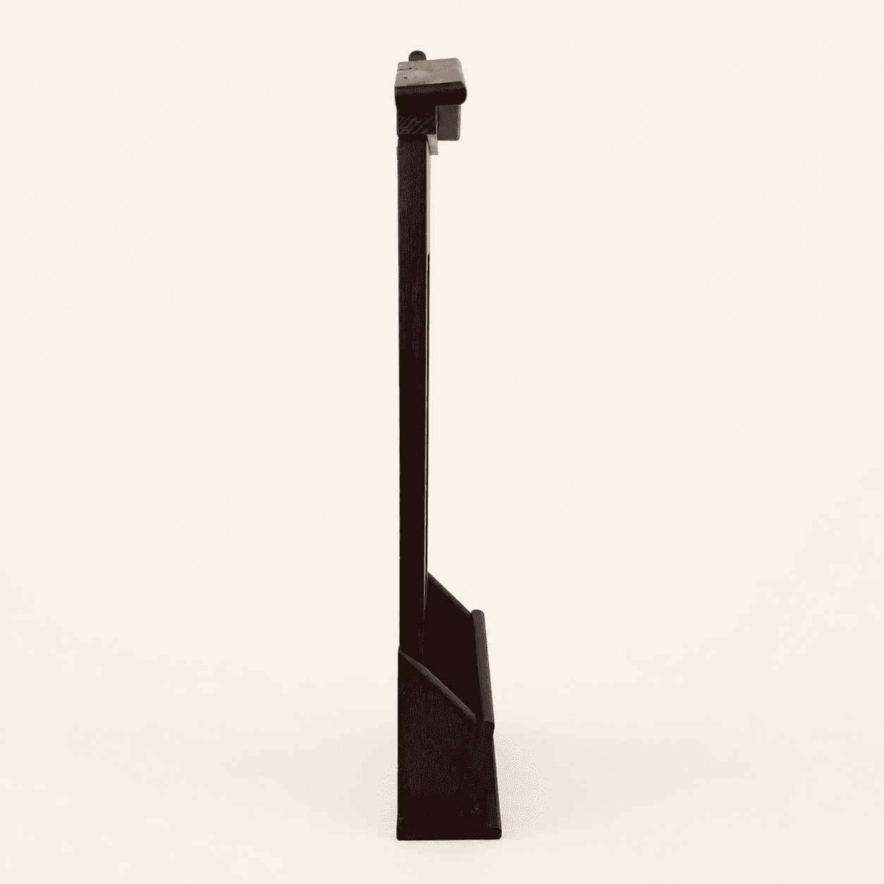Side profile of the tall wall mirror with box shelf