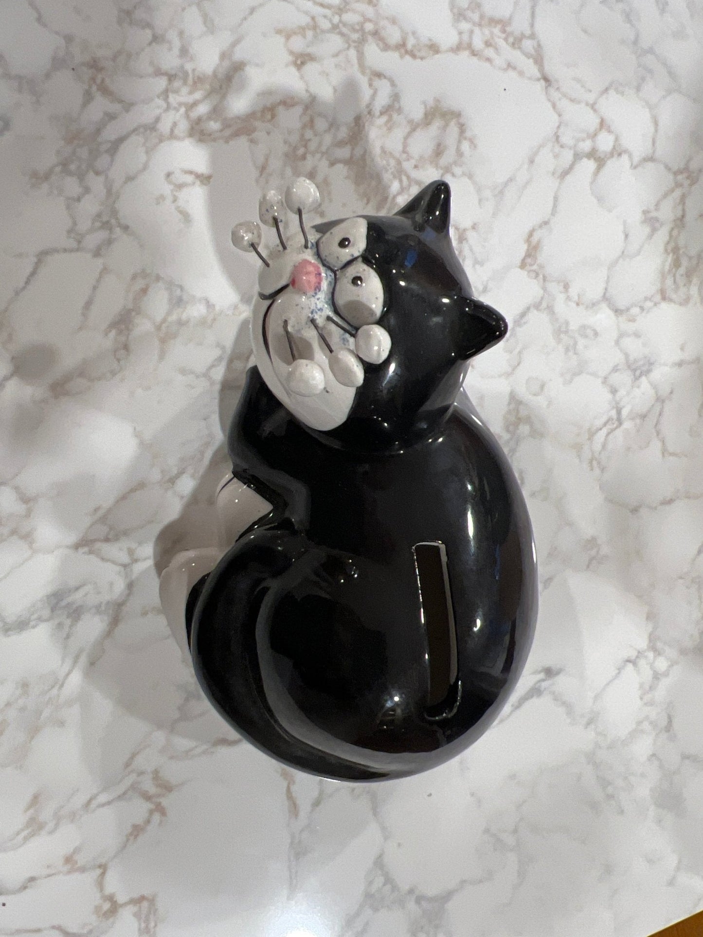 Black Cat Piggy Bank, Coin Bank - Loom Vintage