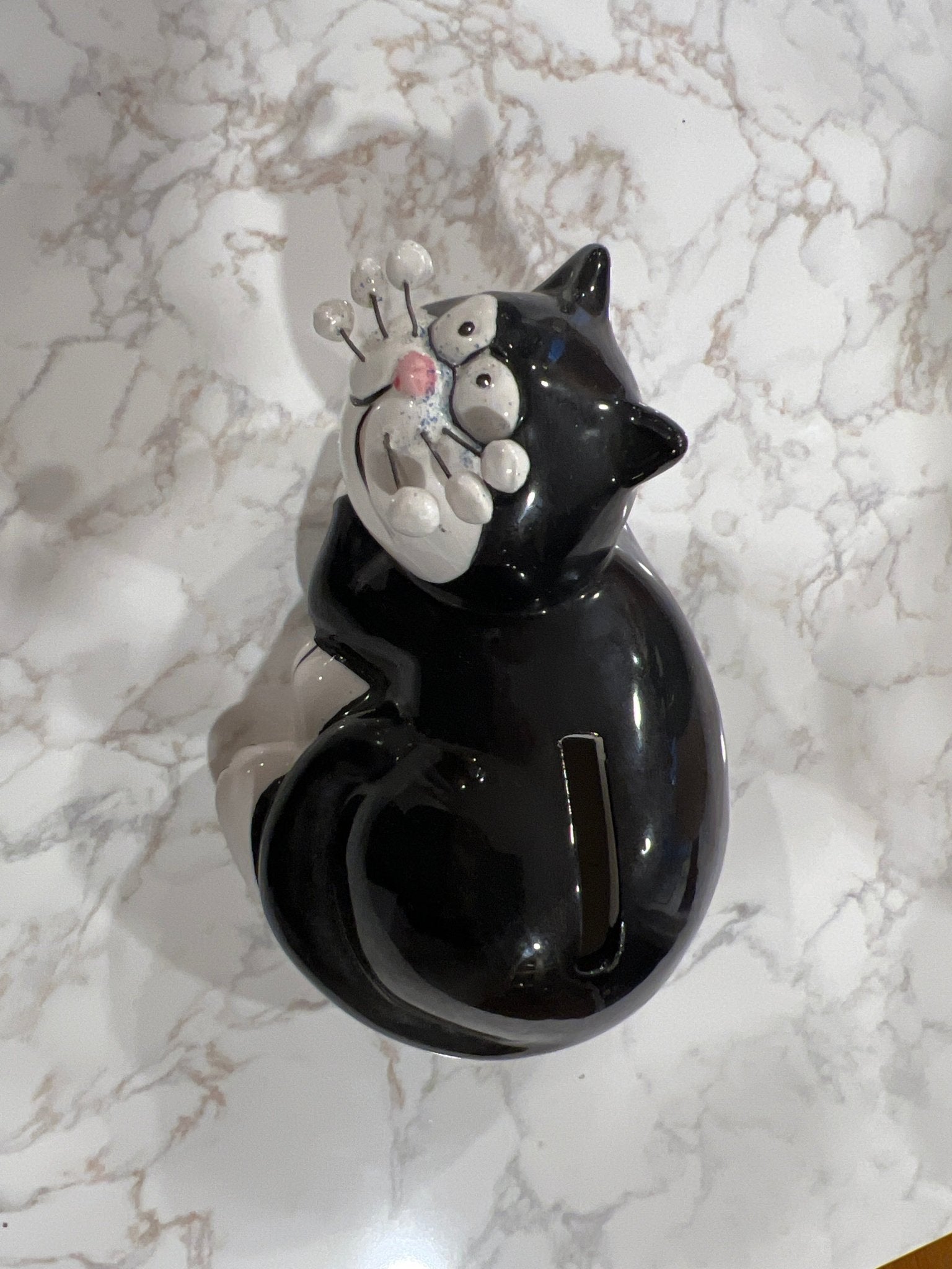Black Cat Piggy Bank, Coin Bank - Loom Vintage