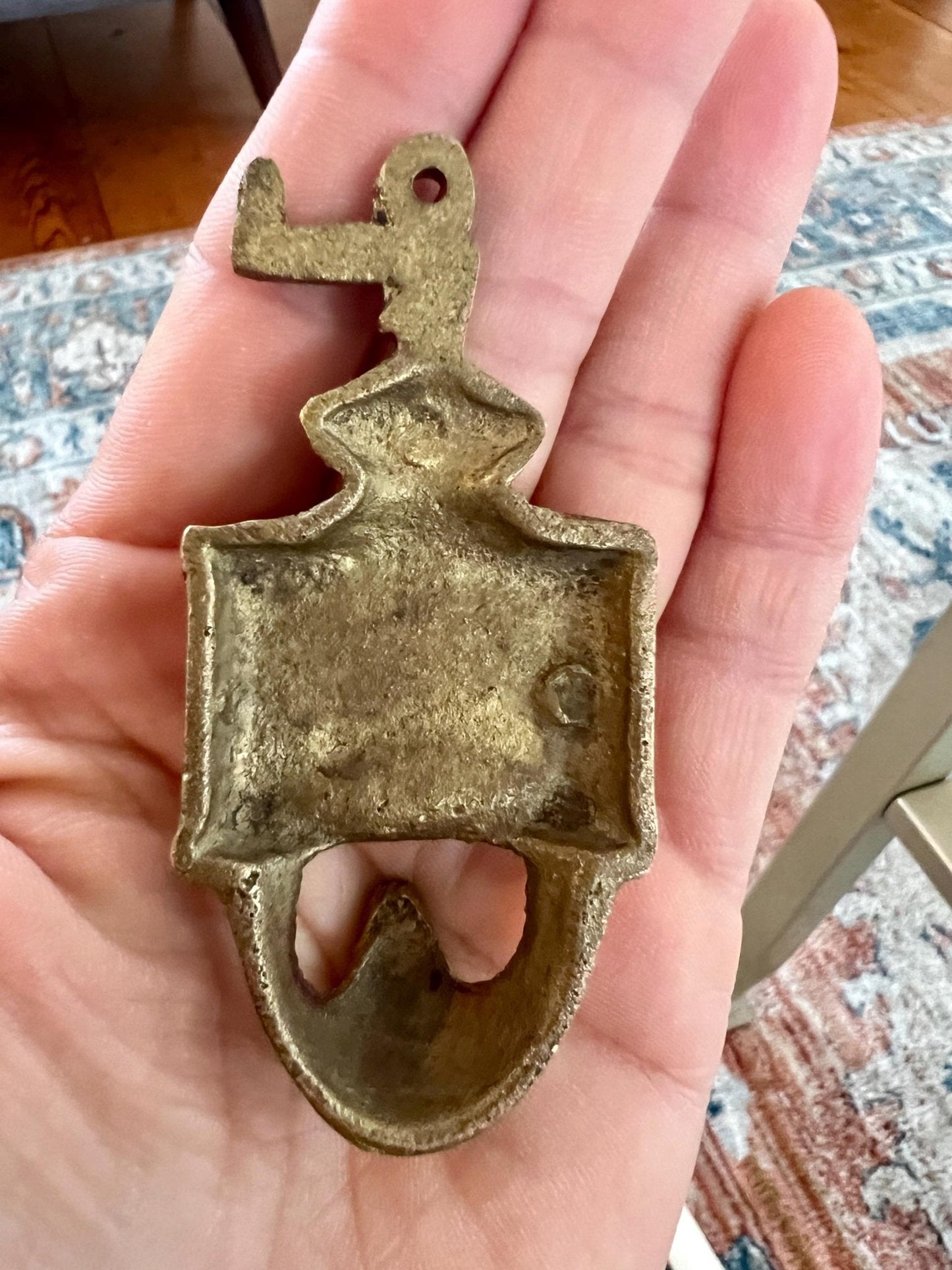 Brass Coffee Grinder Wall Hook — Kitchen Towel Hook, 3"H - Loom Vintage
