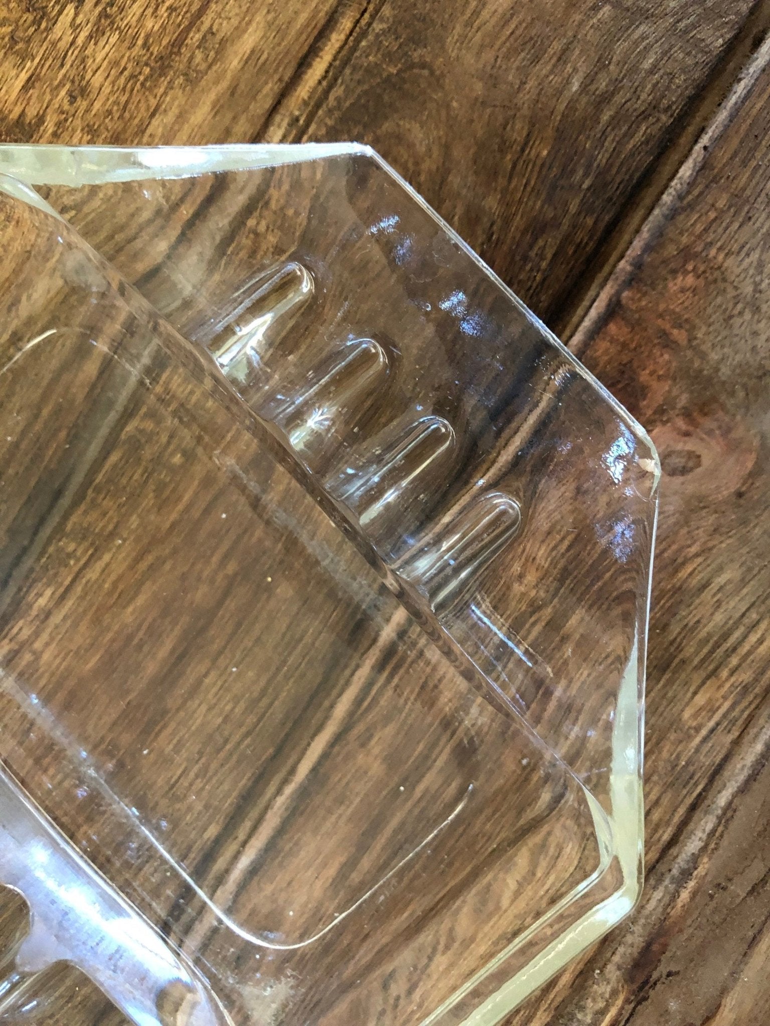 Clear Glass Octagonal Ashtray — Art Deco Style, 5" x 5" - Loom Vintage