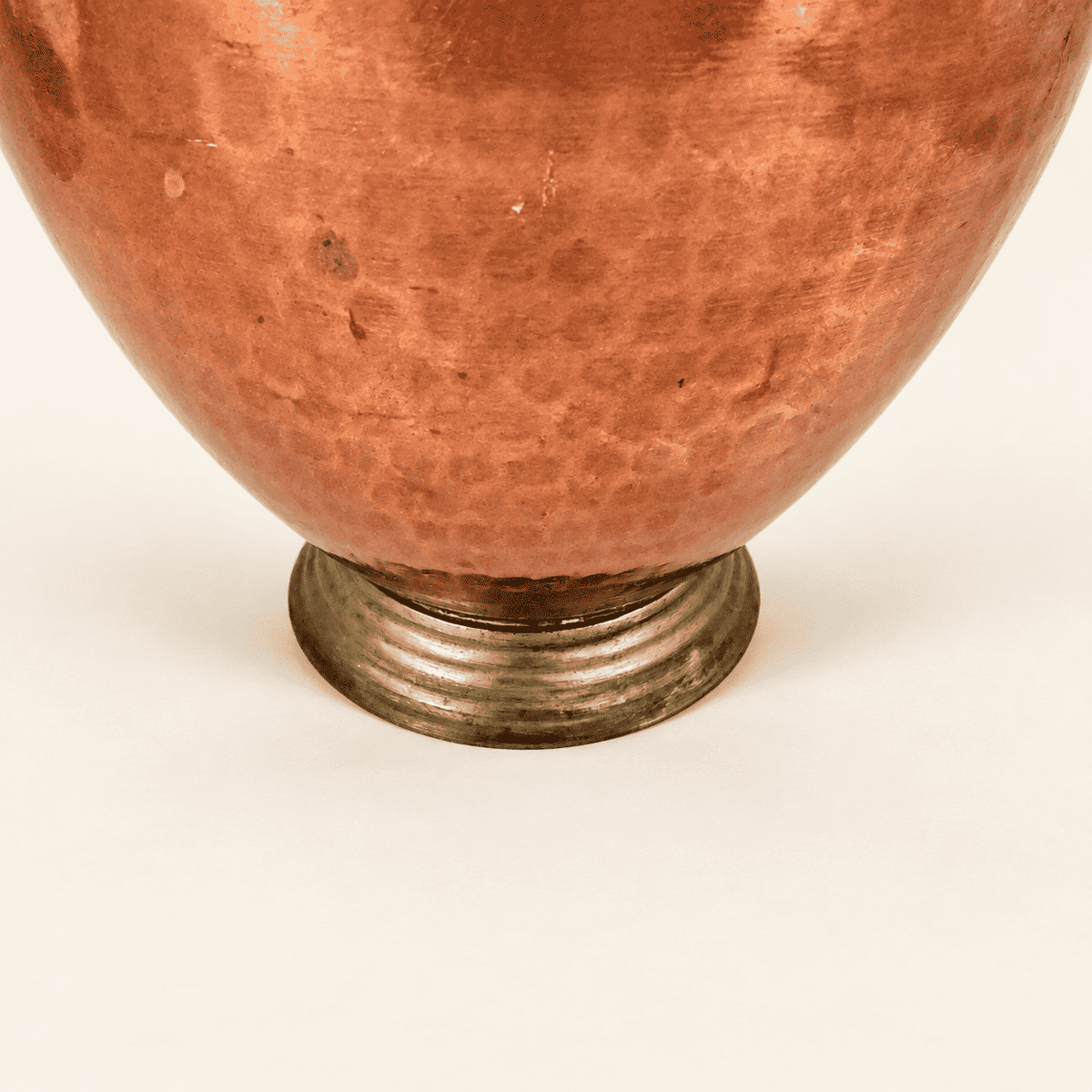 Cast brass bird-head spout with open beak, close detail
