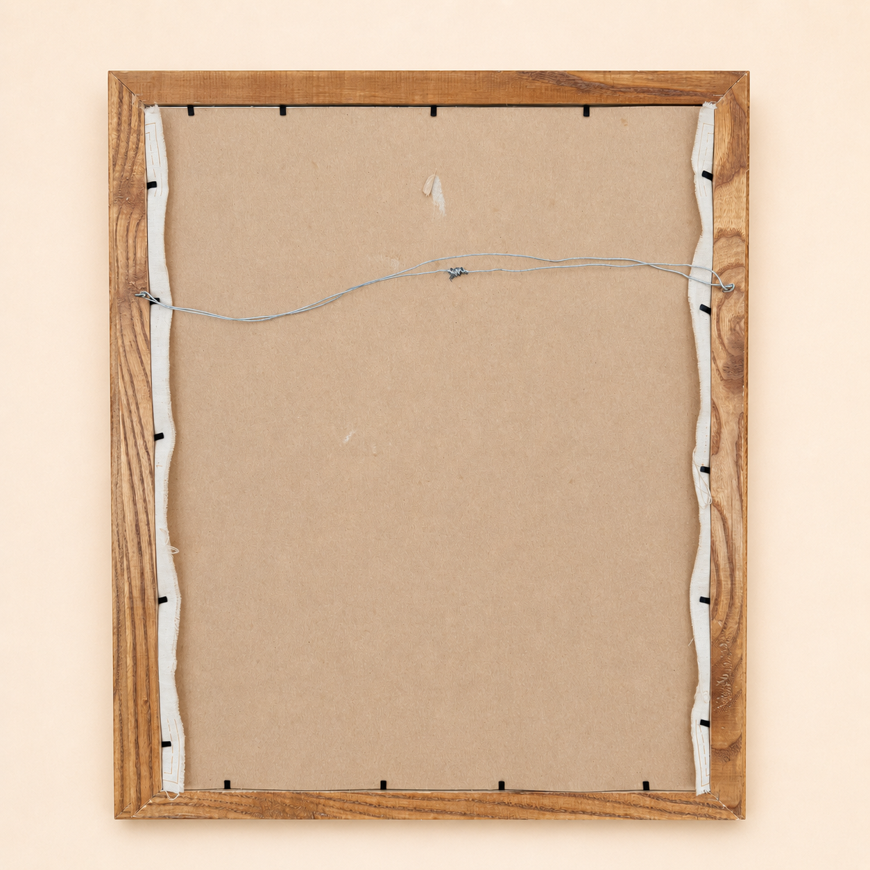 Back of frame with hanging wire