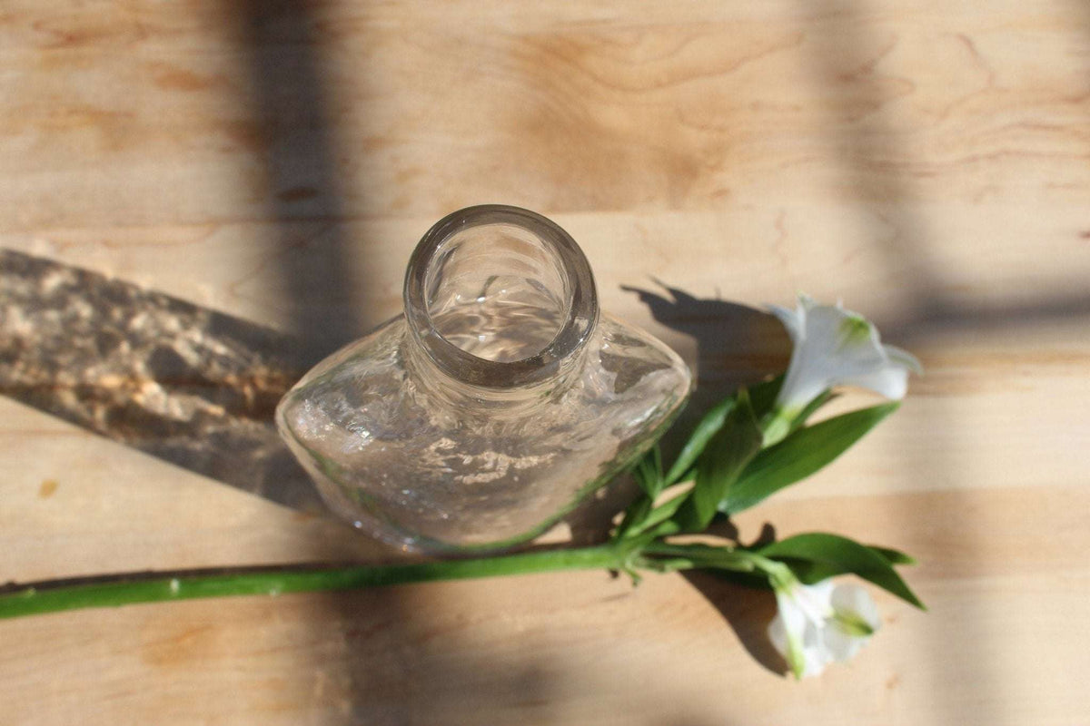 Decorative Vintage Clear Glass Bottle / SimpleVase - Loom Vintage