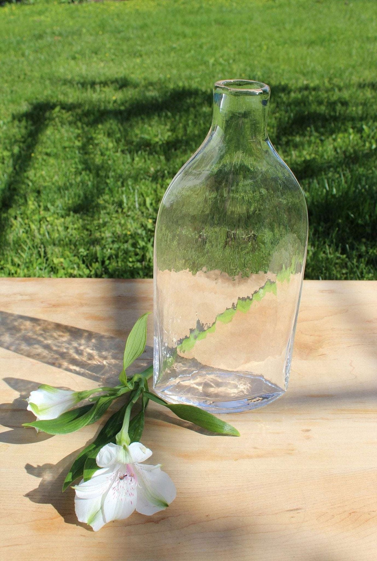 Decorative Vintage Clear Glass Bottle / SimpleVase - Loom Vintage