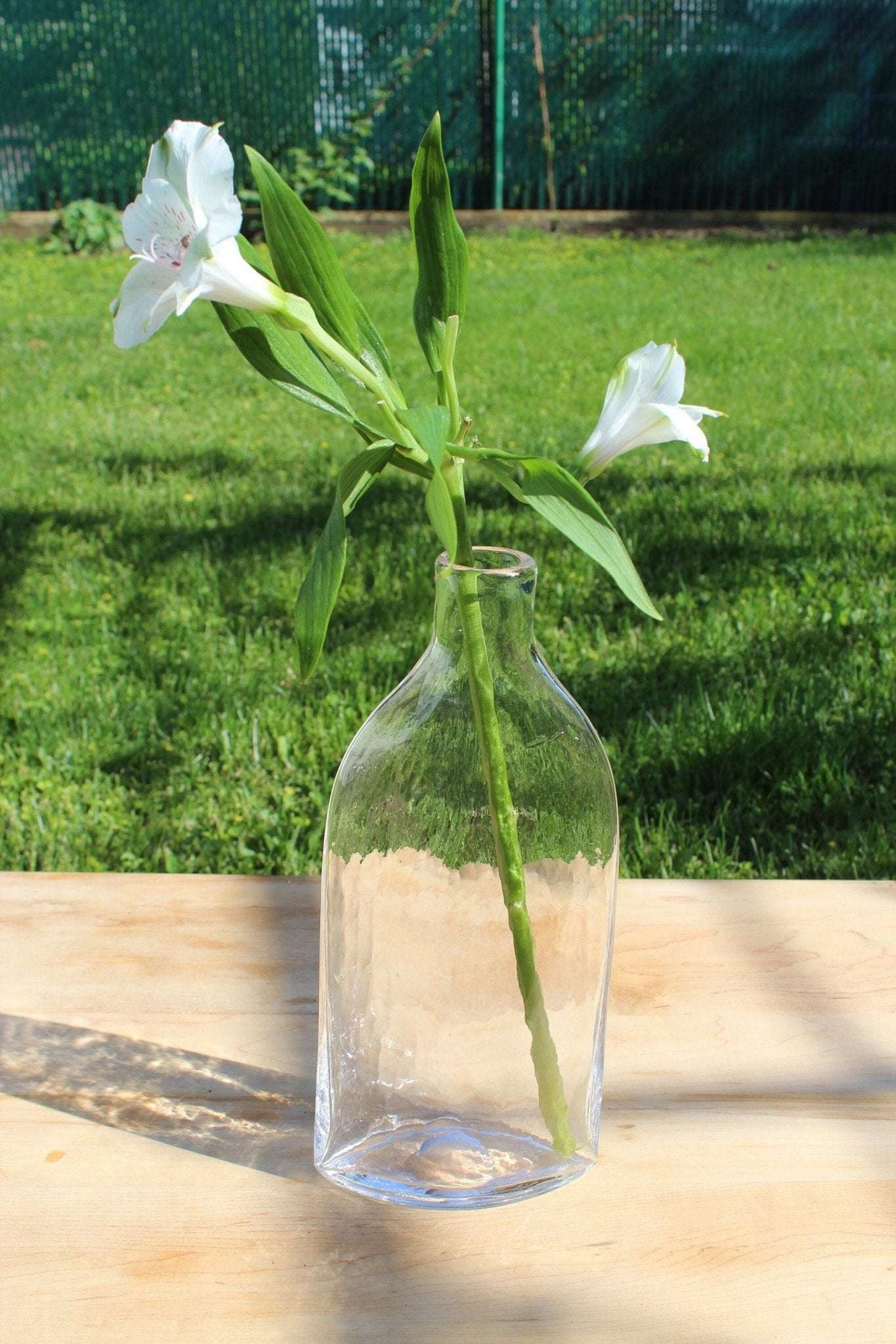 Decorative Vintage Clear Glass Bottle / SimpleVase - Loom Vintage