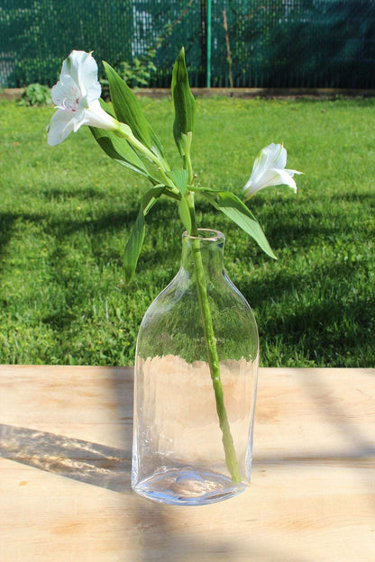 Decorative Vintage Clear Glass Bottle / SimpleVase - Loom Vintage