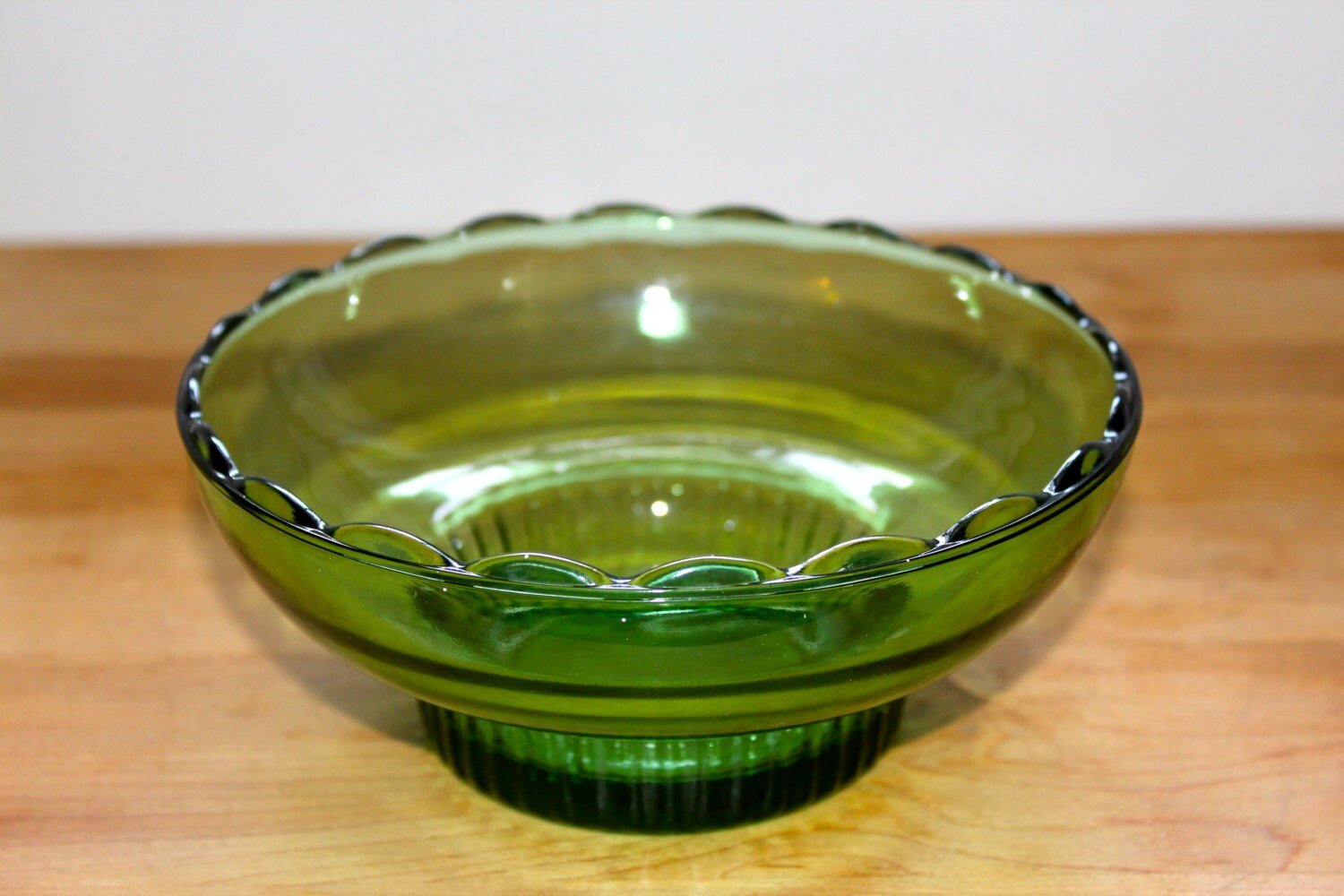 E.O. Brody Green Glass Dish/Bowl - Loom Vintage