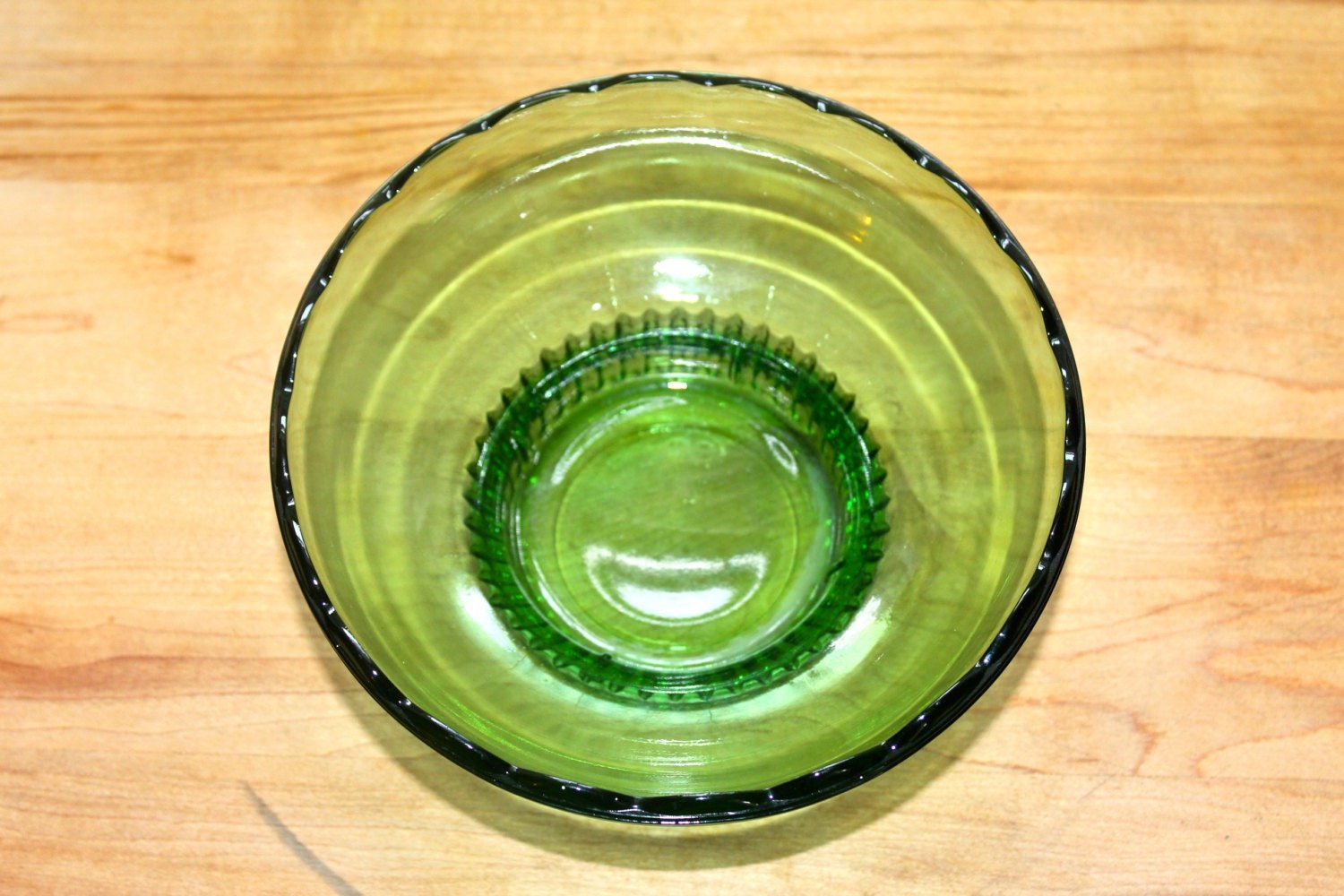 E.O. Brody Green Glass Dish/Bowl - Loom Vintage