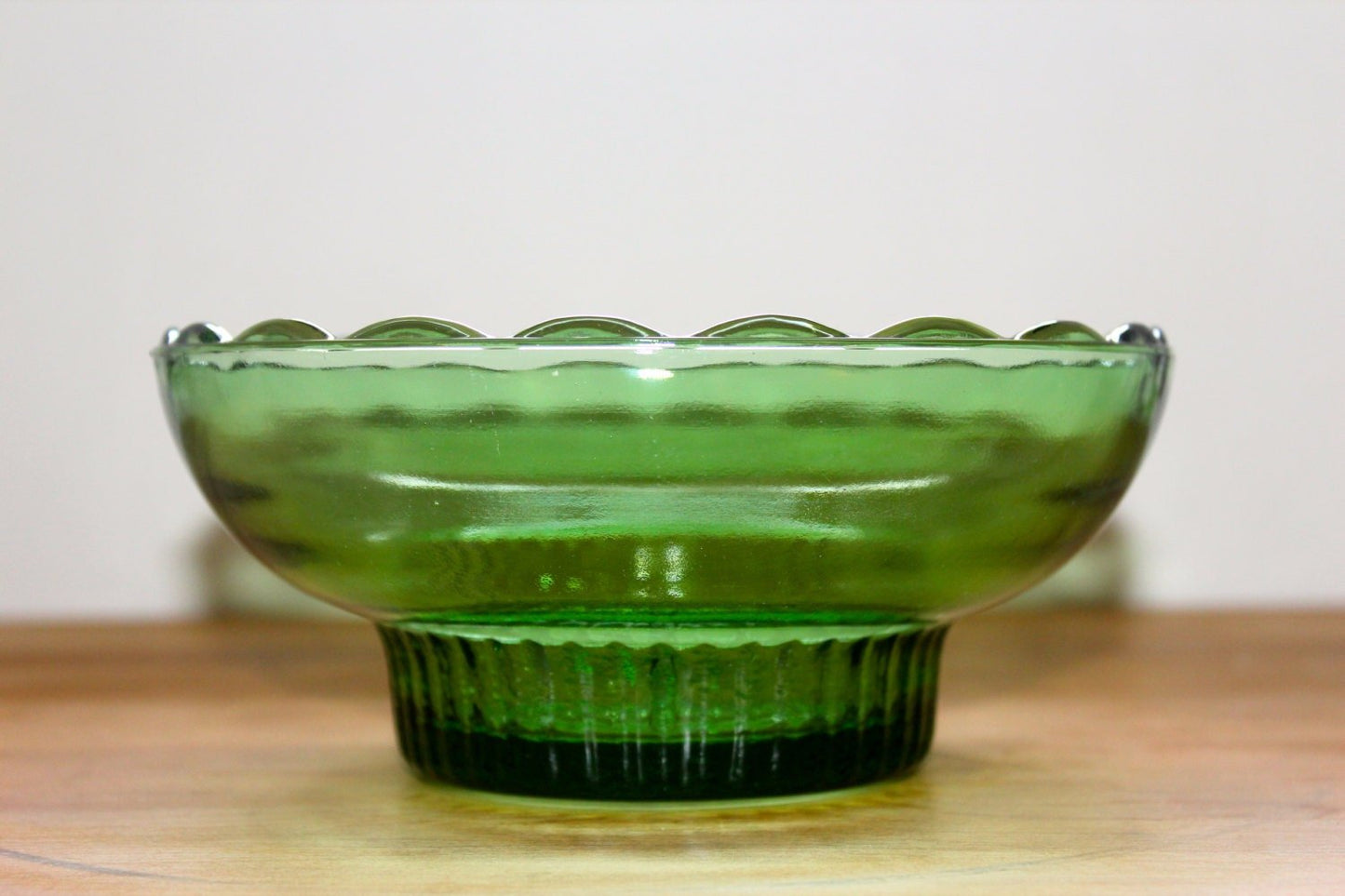 E.O. Brody Green Glass Dish/Bowl - Loom Vintage