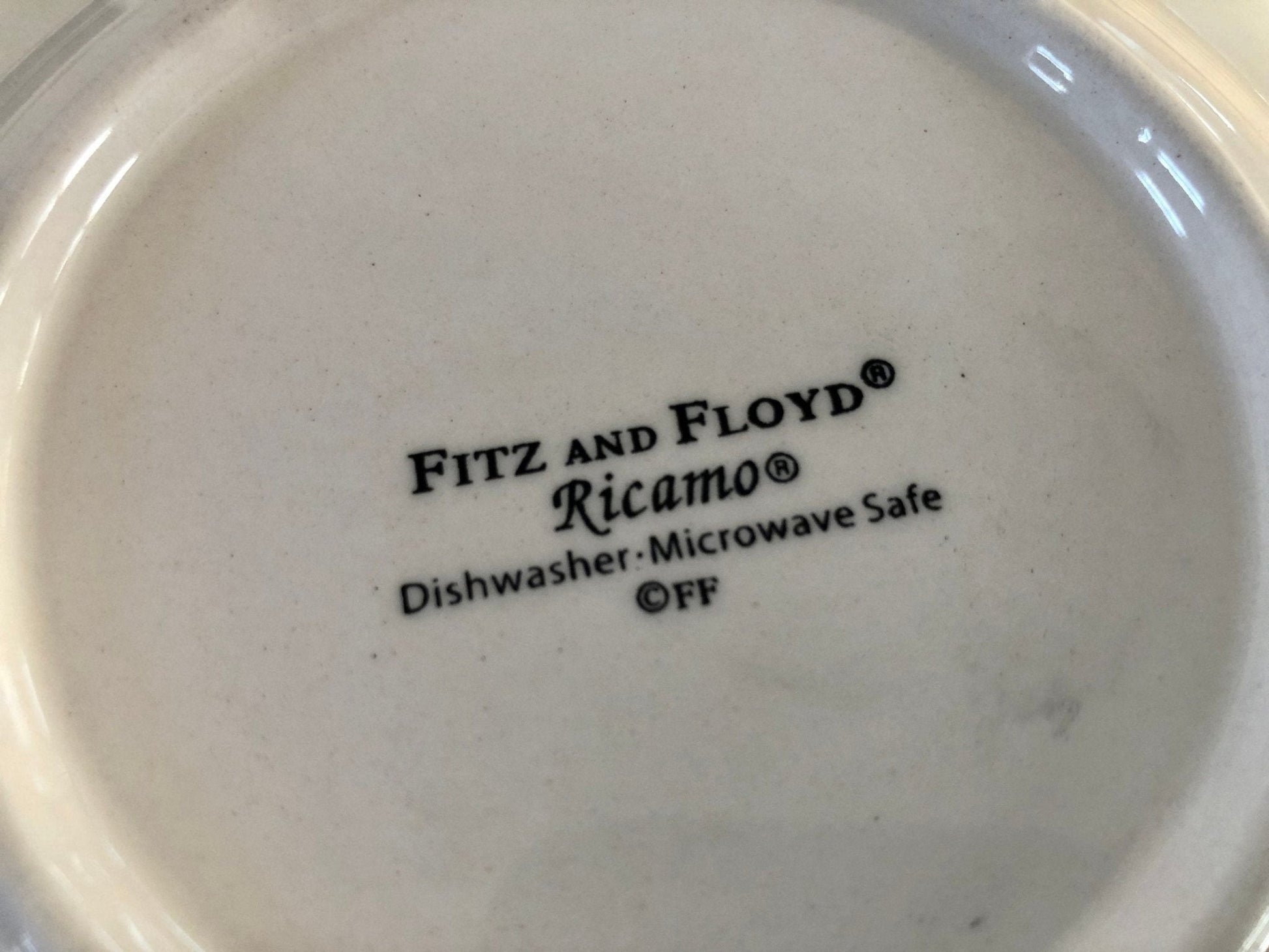 Fitz and Floyd "Ricamo" Bread & Butter Plate — Hand - Painted Floral, 6" diameter - Loom Vintage