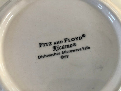 Fitz and Floyd "Ricamo" Bread & Butter Plate — Hand - Painted Floral, 6" diameter - Loom Vintage