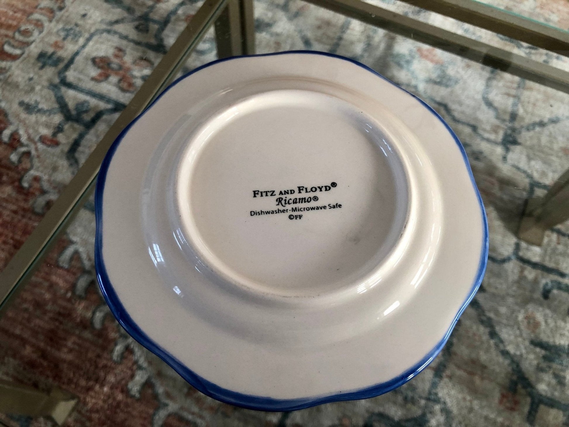 Fitz and Floyd "Ricamo" Bread & Butter Plate — Hand - Painted Floral, 6" diameter - Loom Vintage
