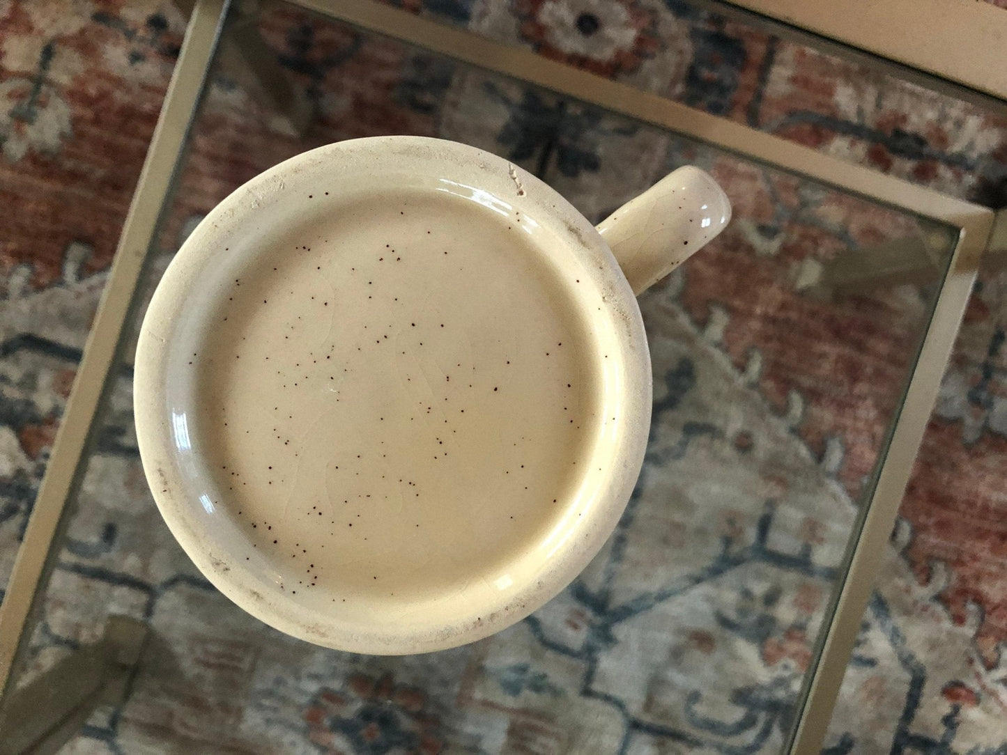 Florida Souvenir Coffee Mug — Sailing Scene, Beige, 5"H, c. 1970s - Loom Vintage