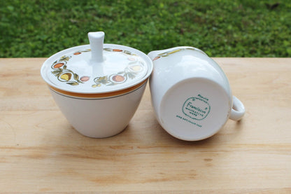 Franciscan Whitestone Ware "Pickwick" Cream & Sugar Set — Interpace, Japan, Oven Safe - Loom Vintage