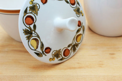 Franciscan Whitestone Ware "Pickwick" Cream & Sugar Set — Interpace, Japan, Oven Safe - Loom Vintage