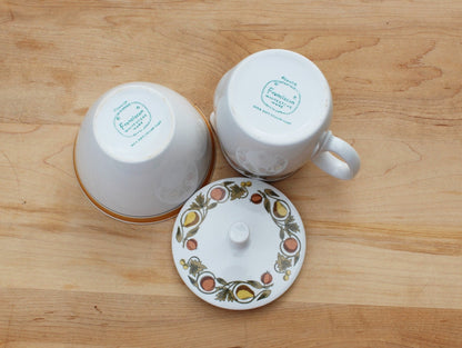 Franciscan Whitestone Ware "Pickwick" Cream & Sugar Set — Interpace, Japan, Oven Safe - Loom Vintage