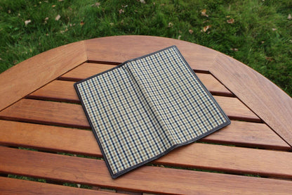 Genuine vintage Aquascutum wallet - fabric and baby lamb leather - Loom Vintage