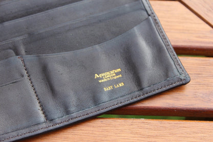 Genuine vintage Aquascutum wallet - fabric and baby lamb leather - Loom Vintage