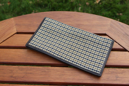 Genuine vintage Aquascutum wallet - fabric and baby lamb leather - Loom Vintage