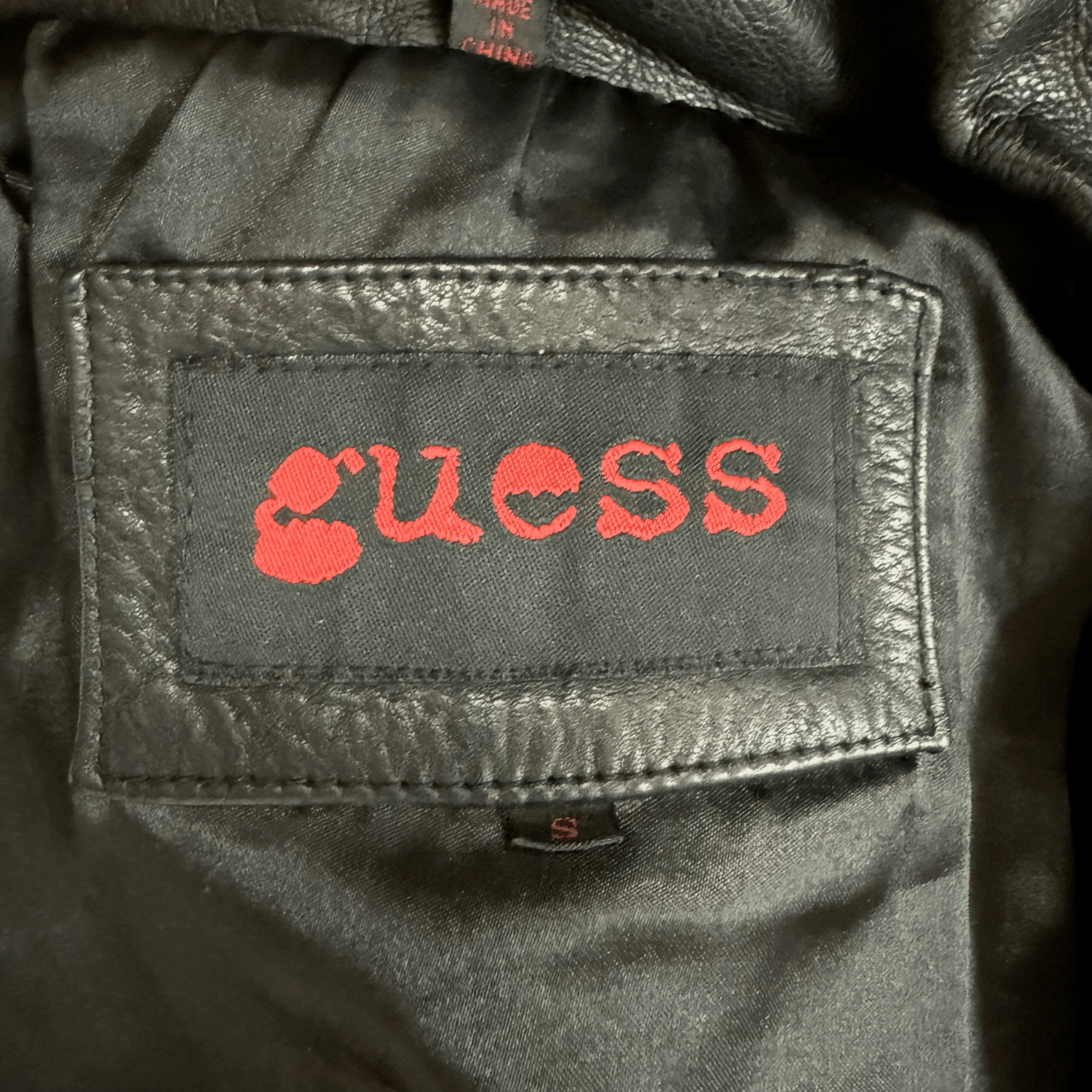 Guess Genuine Leather Zip Moto Jacket – Black (Size Small) - Loom Vintage