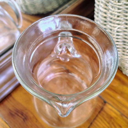 Hand - Blown Cerve Glass Pitcher, Made in Italy (7" x 5") - Loom Vintage