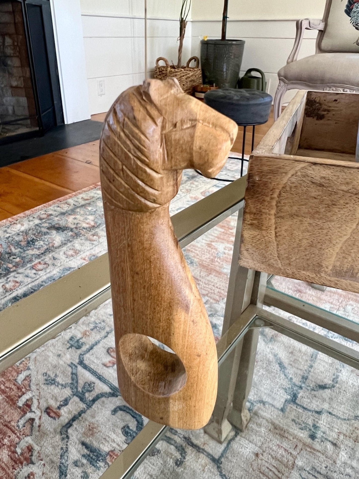 Hand-Carved Kenyan Wood Napkin Rings, Set of 4 — Elephant, Lion, Cheetah & Rhino, Made in Kenya - Loom Vintage