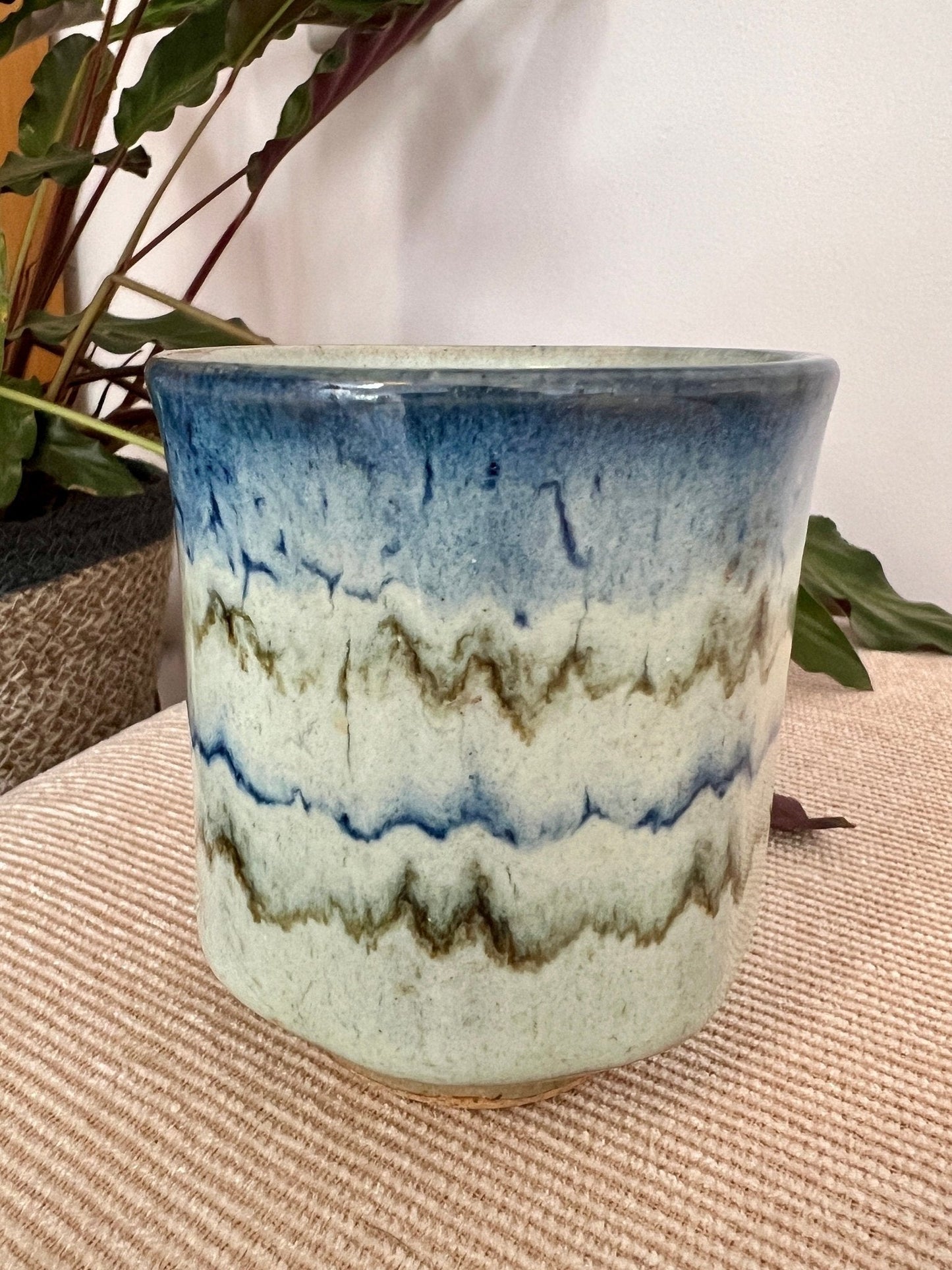Handmade Pair of Studio Pottery Mugs, Vintage Tea/Coffee Cups, Mid Century Pottery, Barware, Retro - Loom Vintage