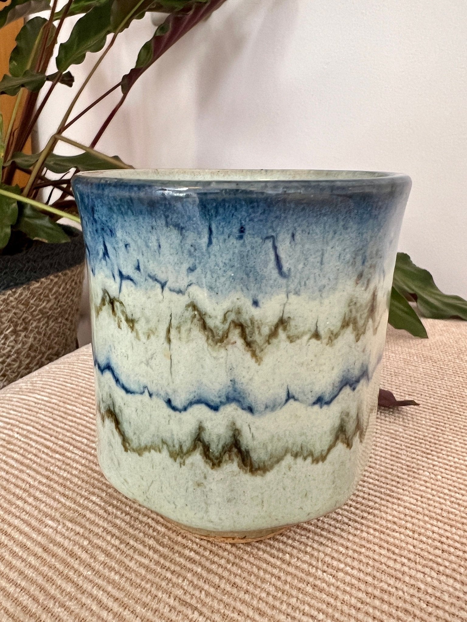 Handmade Pair of Studio Pottery Mugs, Vintage Tea/Coffee Cups, Mid Century Pottery, Barware, Retro - Loom Vintage