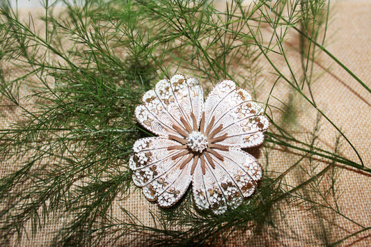 Vintage Signed Capri Flower Brooch