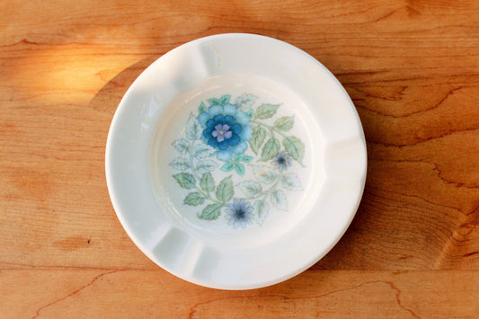 Vintage Wedgewood Floral Ashtray, Clementine Trinket Tray, Ring/Jewelry Dish, Bone China, England