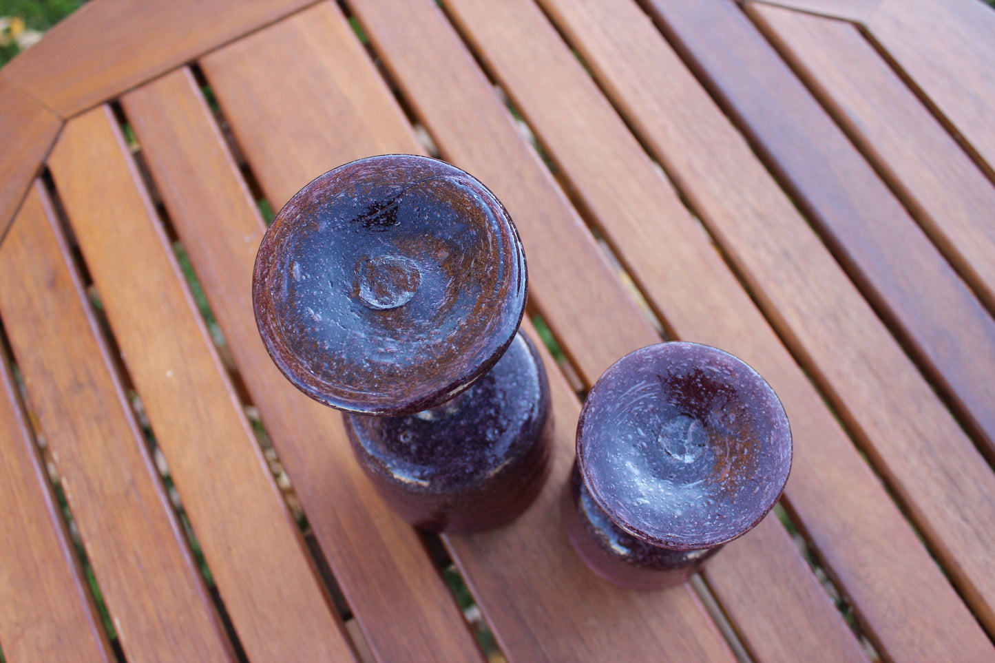 Vintage Wine and Water Glasses / Hand Blown Bubble Glass / Barware / Cocktails