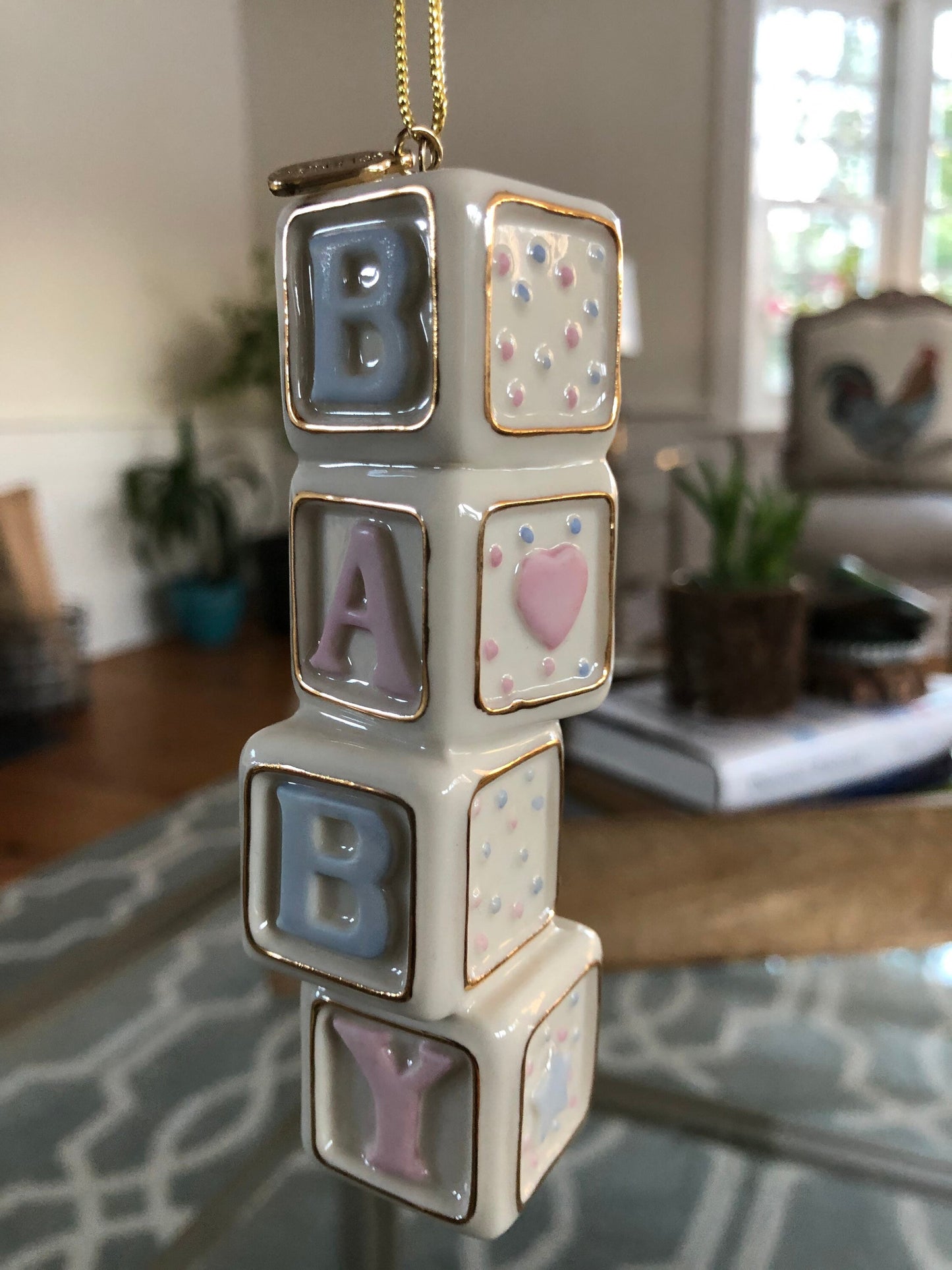Lenox 2014 Baby's First Christmas Ornament – Porcelain Block Keepsake