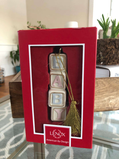 Lenox 2014 Baby's First Christmas Ornament – Porcelain Block Keepsake – photo 8 of 10