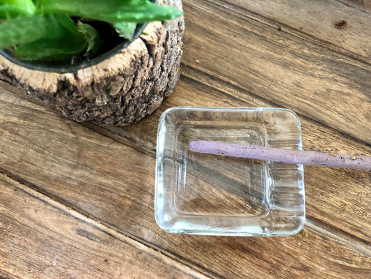 Vintage Clear Glass Ashtray, Art Deco Design Dish, Trinket Dish, Retro Ashtray