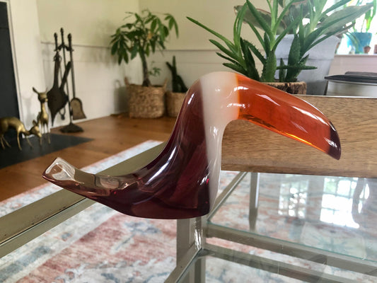 Rare Vintage Lucite Toucan by Abraham Palatnik, Mid Century Modern Sculpture, Modern Art Piece