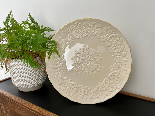LENOX: Vintage The Lenox China Marriage Plate, Large Serving Platter, 24K Gold Trim