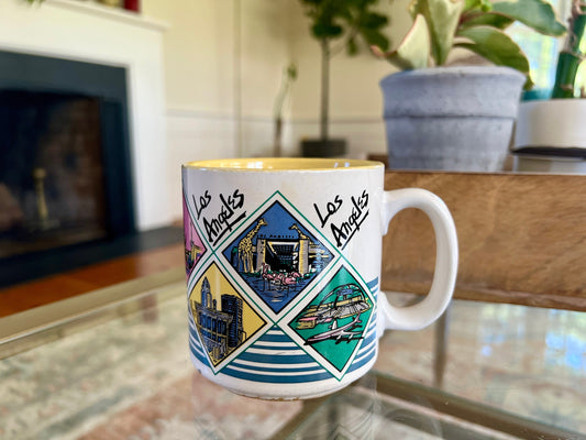 Vintage Los Angeles Mug Coffee/Tea Mug, Karol Western 1987 Angeles Sites, Iconic 80s Cup