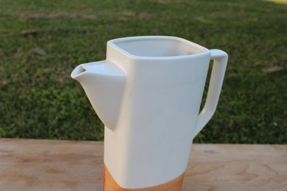 Imperial Stone "Fantasy" Pattern Pitcher — Hand - Painted, Japan, 8.5"H, Mid - Century - Loom Vintage