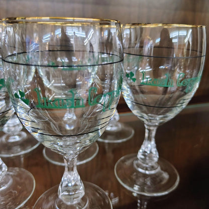 Irish Coffee Glasses with Gold Rim, Made in France, Set of 6 - Loom Vintage