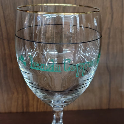 Irish Coffee Glasses with Gold Rim, Made in France, Set of 6 - Loom Vintage