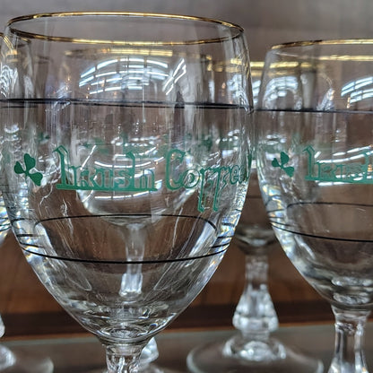 Irish Coffee Glasses with Gold Rim, Made in France, Set of 6 - Loom Vintage