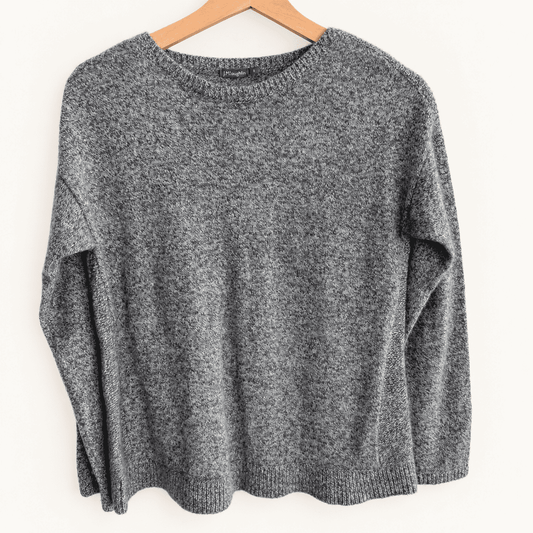 J.McLaughlin gray marled cashmere crewneck sweater, photo 1 of 7