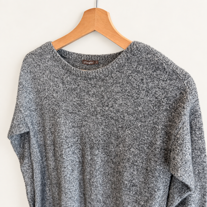 J.McLaughlin gray marled cashmere crewneck sweater, photo 2 of 7