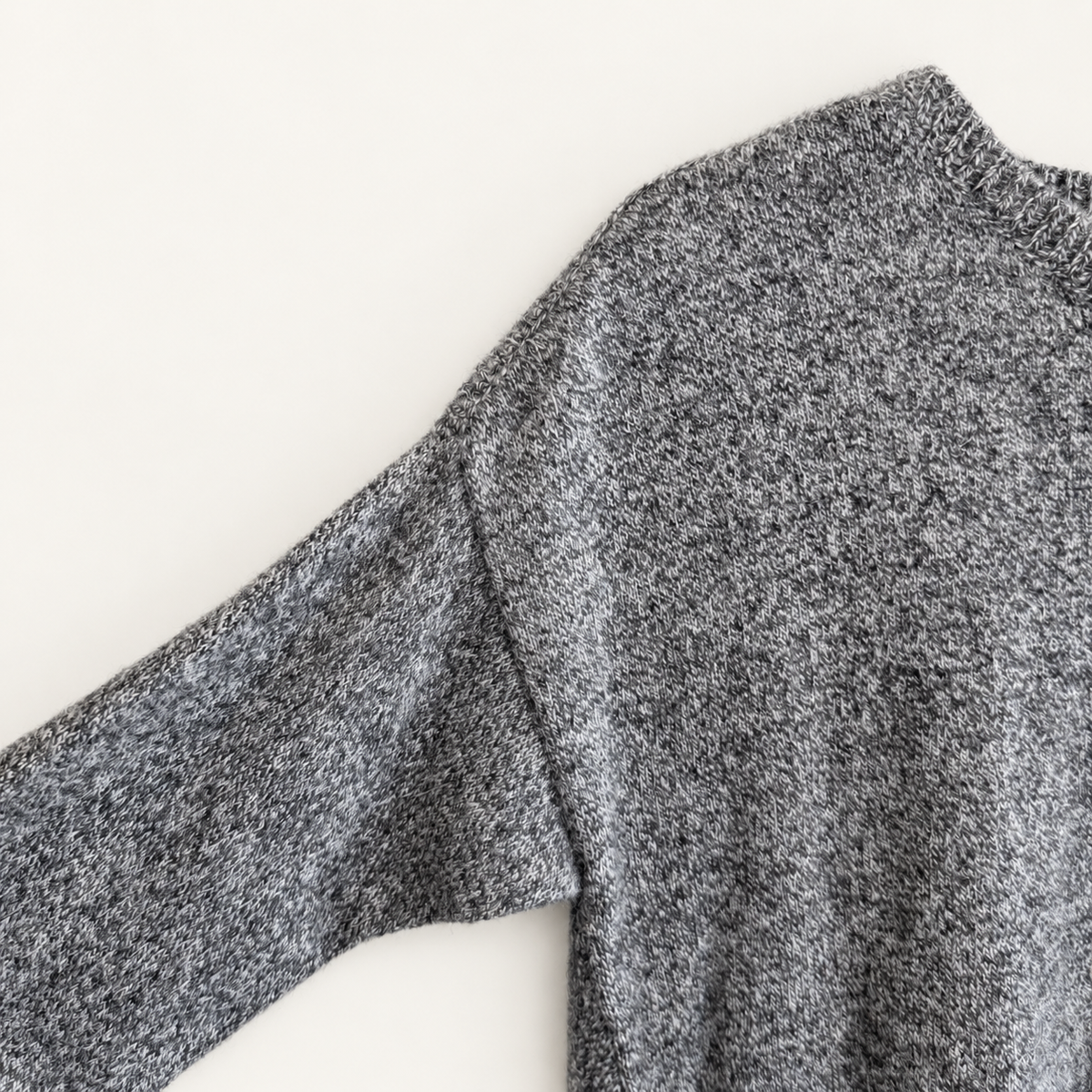 J.McLaughlin gray marled cashmere crewneck sweater, photo 4 of 7